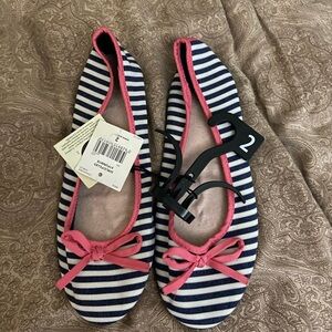 George Pink and Blue Striped Kids Dress Shoes